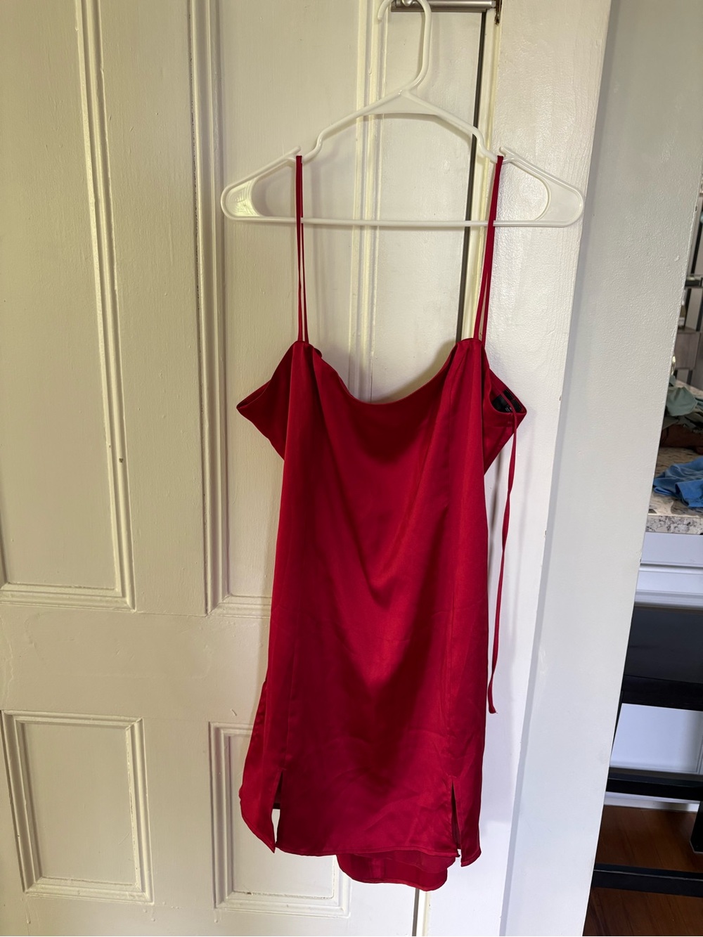 Forever 21 Red Satin Mini Slip Dress